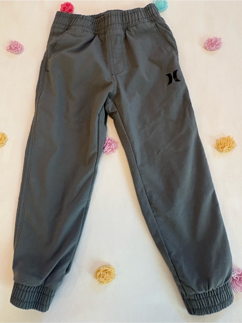 Hurley Kids Charcoal Gray Elastic Waist Joggers